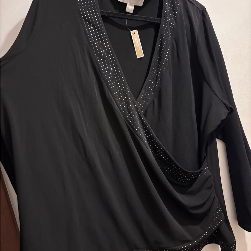 MICHAEL Michael Kors Black Studded Blouse - Picture 4 of 8
